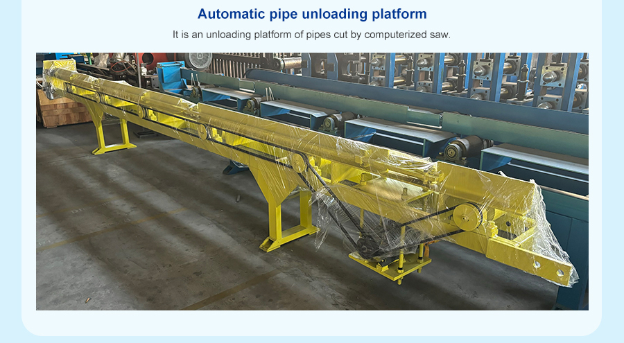 Automatic pipe unloading platform