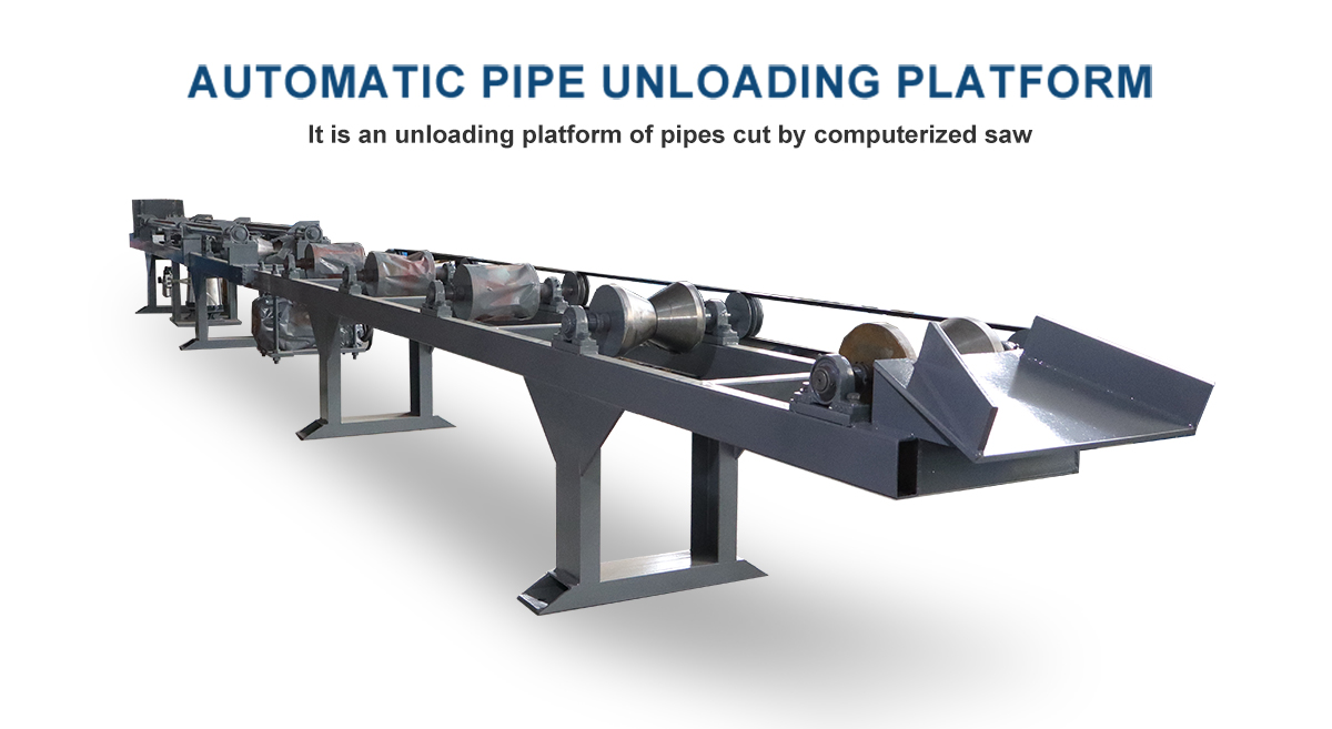 Automatic pipe unloading platform Automatic pipe unloading platform