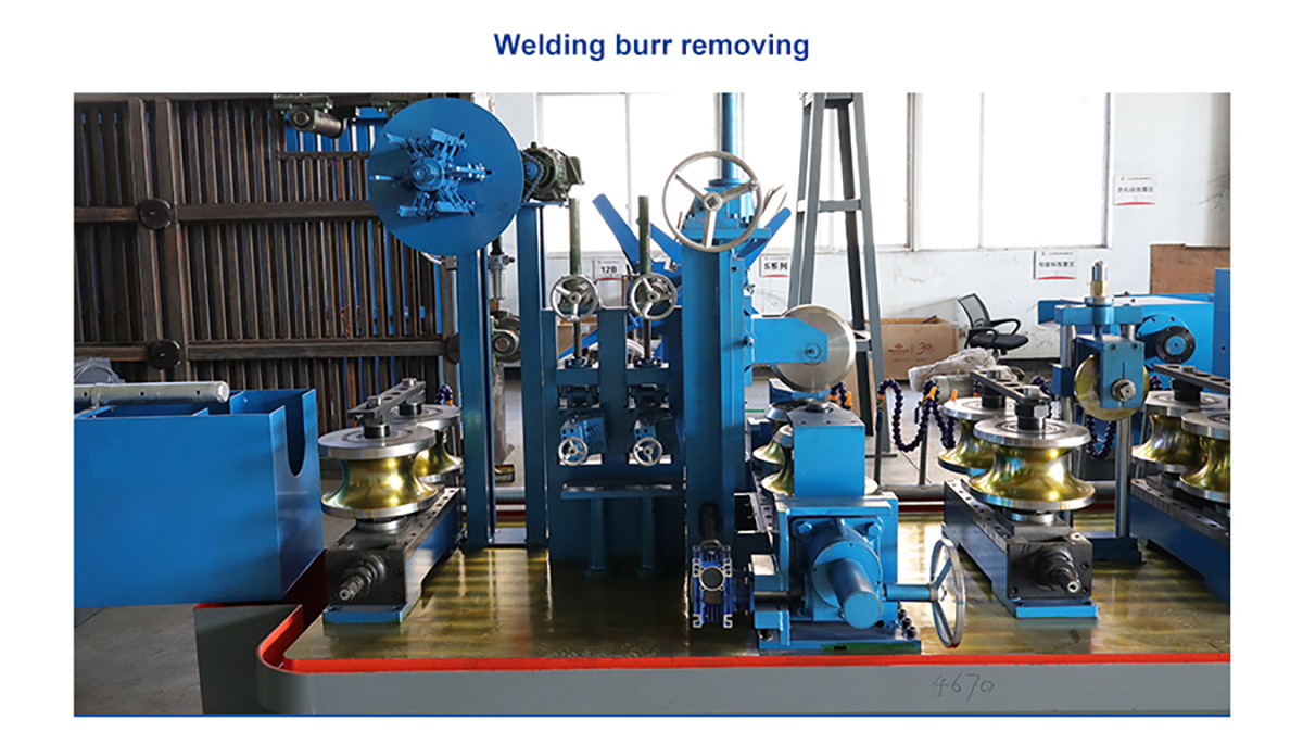 ERW pipe making machine welding burr removing ERW pipe making machine welding burr removing